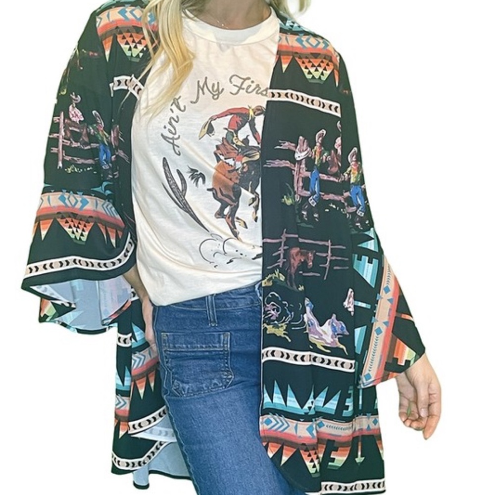 Rodeo Cowboy Cardigan- Black